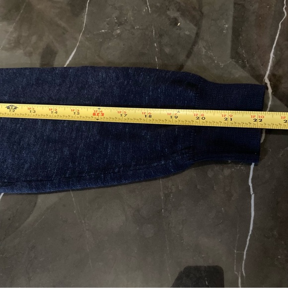 J.CREW 100% Cotton Men's Navy Blue V-Neck Sweater Size Small Preppy 90S Pullover - Picture 10 of 11